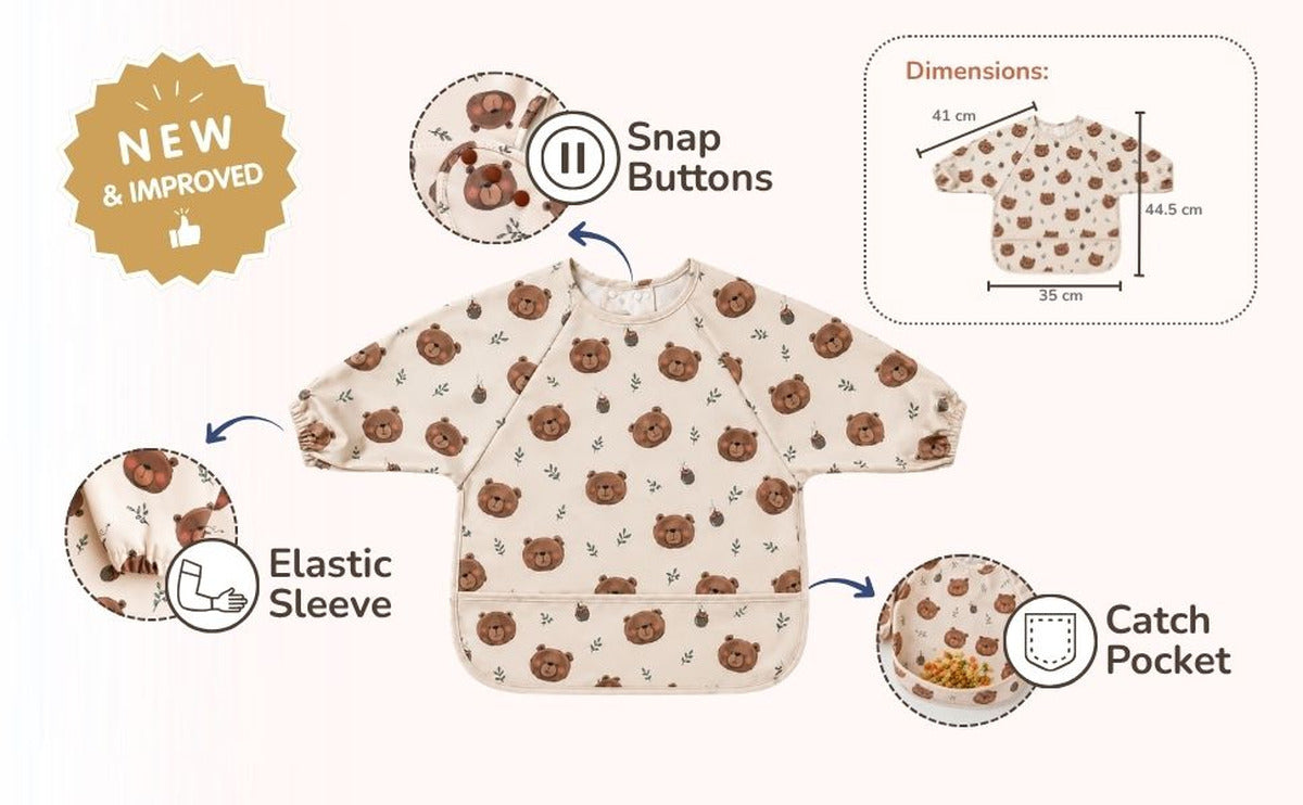 Long Sleeve Bib - Teddy