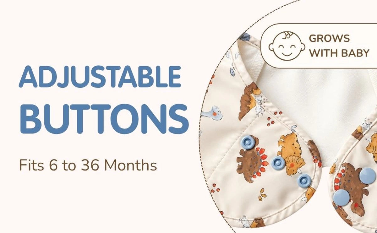 Long Sleeve Bib - Dino