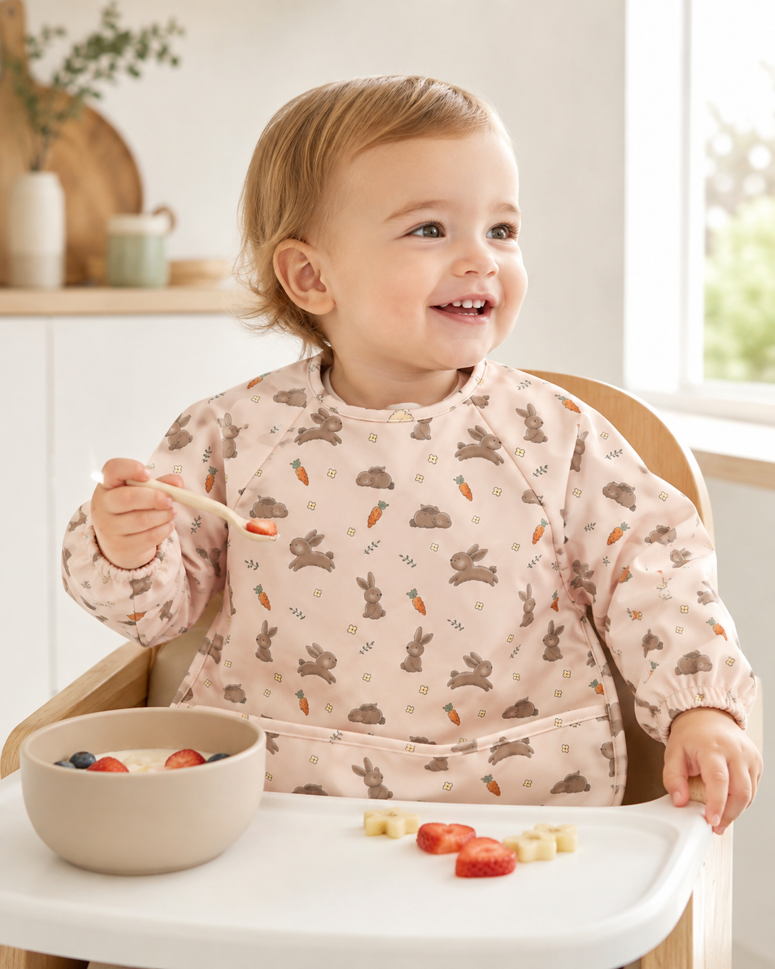 Long Sleeve Bib - Bunny