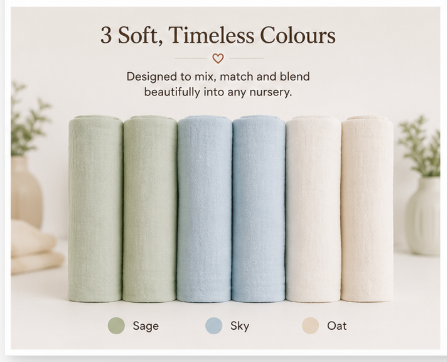 Ultra-Soft Bamboo Muslin Squares – Pack of 6