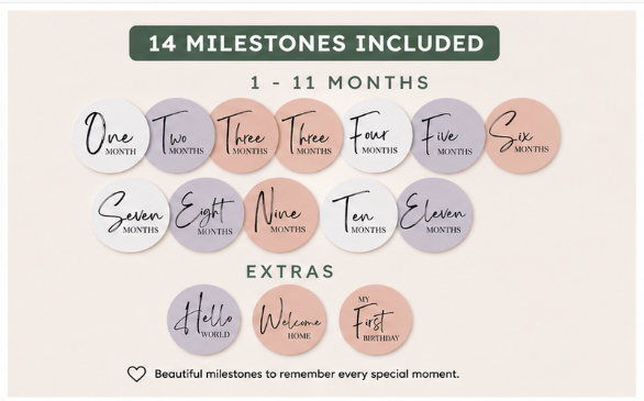 Baby Monthly Milestone Disc Set