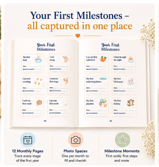 Baby Memory Book – First Year Keepsake